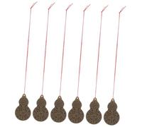 GARIOUANS 6piezas Llavero De Latón Vintage con Placa Bagua De Doble Cara Amuleto De Feng Shui para Buena Suerte y Riqueza Accesorio para Hombres y Mujeres para Claves De Coche