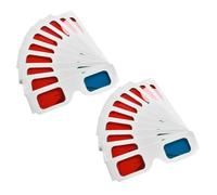 GARIOUANS 70 Piezas De Gafas De Papel Gafas De Cartón Y Azules 3D para Películas Y Cartón