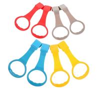 GARIOUANS 8 Piezas Anillas para Parque Infantil de Niña con Hebilla Desmontable Asas Plásticas para Cuna Accesorio de Ayuda para Aprendizaje Caminar Colores Sensoriales para Desarrollo