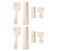 GARIOUANS 8 Piezas Batidor de Tapices de Madera Beige Doble Extremo, Ligero y Artesanal para Proyectos de Tejido de Pared y Manualidades de Fibra