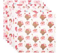 GARIOUANS 8 Piezas de Tela de Algodón Poliéster para Costura Patchwork 25X25 CM Diseño Temático Día de San Valentín para Manualidades DIY y Decoración del Hogar