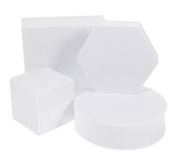 GARIOUANS Accesorios de Fotografía Espuma Forma de Cubo y Otras Figuras Geométricas Set de 4 Piezas 5X5X5 CM Cubo 10X10X4 CM Rectángulo 10X3 CM Cilindro 9X2 CM Hexágono
