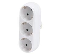 GARIOUANS Adaptador de Enchufe Triple Antiflama y Resistente al con Panel Blanco Enchufe Múltiple para Oficina y Instalación y Diseño Estético