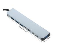 GARIOUANS Adaptador USB Type- Multipuerto para Portátiles Expansor de Puertos USB Rápido y Compacto Transferencia de Datos Alta Velocidad Compatible con Dispositivos