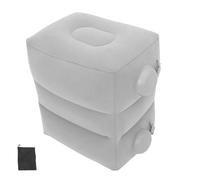 GARIOUANS Almohada Inflable Reposapiés Ajustable para Avión y Oficina Diseño Ergonómico de Tres Ligera y Compacta con Bolsa de Almacenaje Cojín Multifuncional para Viajes Avión Tren y