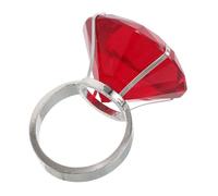 GARIOUANS Anillo de Compromiso Decorativo de Cristal Grande 60Mm Joyería de Dedo Falsa para Fiestas y Cumpleaños Accesorio de Bisutería para Propuestas Románticas y Decoración de Bodas