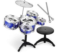 GARIOUANS Batería Infantil con Tambores y Azul Instrumento de Percusión Musical para Pequeños Kit de Batería y Juguetes de para Estimular Creatividad y Expresión