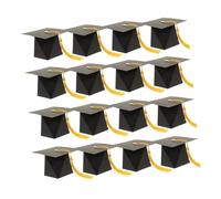 GARIOUANS Caja de Dulces para Fiesta de Graduación Forma de Gorro, 25 Unidades, de Papel, Espacio para Fondant y Chocolate, para Recuerdos de Graduación