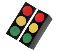 GARIOUANS Caja para Regalos Temática Semáforo 2 Piezas Cartón Resistente Diseño Colorido Rojo y Verde Adecuado para Fiestas de Cumpleaños y Eventos de Construcción Caja para Dulces