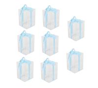 GARIOUANS Caja Transparente de PVC para Pasteles Unidades con Base y Cinta Contenedor Reutilizable para Almacenamiento y Presentación de Postres para Bodas y Fiestas Color
