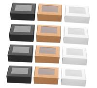 GARIOUANS Cajitas para Jabones 30 Piezas Caja Ventana 3 Colores 85X60X30Mm Embalaje para Jabón Artesanal Cumpleaños Decoración del Hogar