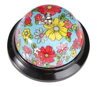 GARIOUANS Campana de Servicio Metálica para Restaurante y Hotel Campana de Mano para Llamada de Mesa Timbre Manual Compacto de Metal y Polipropileno Uso Bares y Comedores