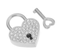 GARIOUANS Candado de Corazón y Ligero para Parejas Diseño Forma de Resistente al Decorativo para Bolso y Uso Lugares Turísticos Plateada