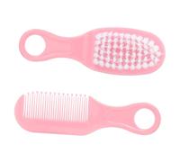 GARIOUANS Cepillo y Peine para Niña Recién Nacido Masajeador Suave con Diseño Circular Material Duradero y Antiestático Kit de Higiene para Niña Color Rosa