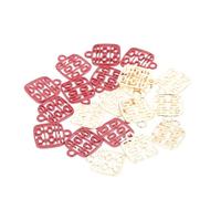 GARIOUANS Colgantes Doble Feliz 60 Piezas Aleación Resistente Rojo y Dorado, Amuletos de Boda DIY para Decoración de Ropa y Recuerdos, Adornos Tradicionales Chinos para Manualidades