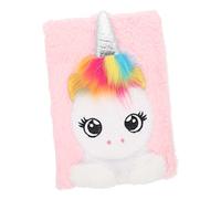 GARIOUANS Cuaderno de Diario con Funda de Unicornio de Peluche Rosa Adorable y Suave Cuaderno con Candado para Niñas para Escritura Creativa y Organización Personal