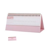 GARIOUANS de Escritorio Mini Mensual de Páginas Volteadas con Encuadernación de Doble Alambre Meses Oficina Escuela y Diseño Práctico y Estético