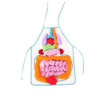 GARIOUANS Delantal Educativo con Patrón de Órganos Humanos para Ayuda Didáctica de Anatomía y Fisiología Humana Equipo para Enseñanza Temprana Jardín de Infancia