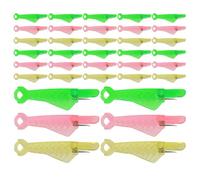 GARIOUANS Enhebradores de Agujas de Plástico Tipo Pez 45 Piezas en Colores Verde, Rosa y Amarillo, Herramienta Automática para Enhebrar Agujas de Coser Manual y Máquina, Adecuado
