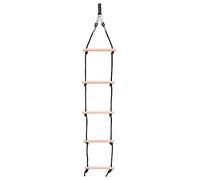 GARIOUANS Escalera de Madera para Cuerda Resistente Juguete de Recreación para Escalada y Entrenamiento al Aire para Jardín y Mejorar Habilidades de Escalada