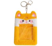 GARIOUANS Estuche de Tarjeta Visible de Felpa con Diseño de Funda Protectora para Identificación y Tarjetas Estándar para Oficina y Estudiantes Color Amarillo Fox Accesorio Decorativo y