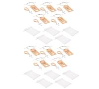 GARIOUANS Juego de 10 Rosarios de Cuentas de Madera Cruz Tallada a Mano, Set para Bautizo Bolsa de Organza y Tarjeta, Recuerdos Religiosos para Fiesta de Comunión y Shower