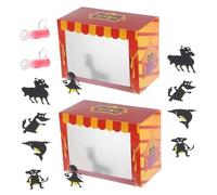 GARIOUANS Juego de 2 Marionetas de Sombras Educativas para Niños Papel, Kit de Narración Creativa para Actividades Lúdicas y Espectáculo de Marionetas Color Aleatorio