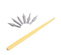 GARIOUANS Juego de Plumas para Caligrafía Inglesa Mango de Madera Estilo Europeo Bolígrafo de Inmersión para Dibujo y Escritura Color Aleatorio Kit Práctico y Ecológico Color Aleatorio