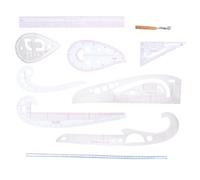 GARIOUANS Juego de Reglas de Corte para Muestras de Ropa Regla de Costura Multifuncional para Patchwork para Pruebas de Ropa Ligera y Portátil Conjunto Cz-21