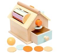 GARIOUANS Juguete Educativo de Madera Sensorial para Niños Pequeños 1-3 Años Tamaño Compacto Colorido Desarrollo Motriz y Percepción Visual Juego de Bolas para Bebés y Preescolar