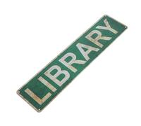 GARIOUANS Letrero de Biblioteca Vintage de Hojalata, Placa Decorativa de Pared Resistente para Salón y Jardín, Arte Mural Retro Citas Literarias, Decoración Creativa para Hogar y Oficina