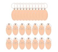 GARIOUANS Llaveros de Madera 30 Unidades para Hacer Manualidades y Adornos Personalizados para Bolsos y Llaveros DIY