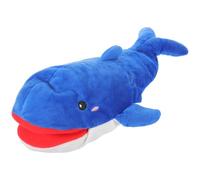 GARIOUANS Marioneta de Mano de Peluche Azul de Ballena 30 Cm, Juguete de Animal, Títere Interactivo Hora del Cuento y Desarrollo Motor, Juguete Creativo y Educativo
