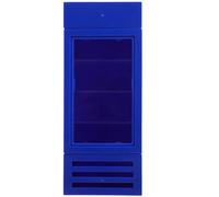 GARIOUANS Mini Congelador de Juguete para Casa de Muñecas, Modelo de Refrigerador Pequeño de Plástico Azul, Doble Puerta, Decoración en Miniatura para Juegos de rol y Accesorios Infantiles