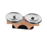 GARIOUANS Mini Tambor De Mano Con Cascabeles Metálicos Instrumento De Percusión Para Niño Niña y Adultos Para Clases De Música y Eventos Musicales