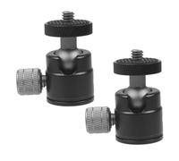 GARIOUANS Montura de Rótula para Trípode de Cámara Cabezal Esférico de Aleación de Aluminio Negro, Soporte Estable y Versátil, Paquete de 2 Piezas para Uso en Proyectores