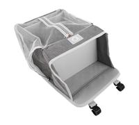 GARIOUANS Organizador Colgante para Cunas y Camas Infantiles Bolsa de Almacenaje Resistente al Agua con Compartimentos Múltiples para y Juguetes Bolsa Práctica para Mamá Gris