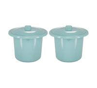 GARIOUANS Orinal Portátil para Adultos Plástico con Tapa, Resistente a Caídas, Adecuado para Viajes y Uso en Casa, Set de 2 Piezas Color Aleatorio