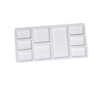 GARIOUANS Paleta De Colores Cerámica Blanca Bandeja Rectangular Para Pintura Al Óleo Paleta De Pintor Para Mezclar Colores Estudio