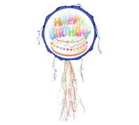 GARIOUANS Piñata de Pastel de Cumpleaños Colgante para Fiestas Infantiles, Decoración de Cumpleaños Cuerda, Suministros para Juegos de Rompimiento y Relleno de Dulces, Decoración para Hogar