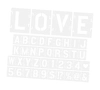 GARIOUANS Plantillas de Letras y Números Reutilizables para Pintar Pet Resistente para Manualidades Decoración de Paredes Puertas y Buzones Conjunto Grande para Arte Creativo