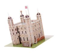 GARIOUANS Puzzle 3D Torre de Londres para Adultos y Niños, Maqueta de Papel Caqui, Herramienta Didáctica para Aprender y Divertirse
