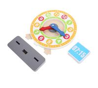 GARIOUANS Reloj Didáctico De Madera para Juguete Educativo De Reloj De Aprendizaje para Enseñar Matemáticas para Jardín De Infantes