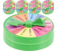 GARIOUANS Rueda de Juego de Plástico de 6.5 Cm para Fiesta y Castigo, Juego Interactivo Familiar, Compacta y Colorida, Diseño Giratorio para Entretenimiento en Mesa, Pack de 10 Unidades
