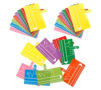 GARIOUANS Separadores de Escritura Dedo 24 Piezas Tiras de Lectura Guiada Coloridas Impermeables para Herramienta de Seguimiento de Lectura para Estudiantes y Apoyo en Dislexia