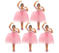 GARIOUANS Set de 5 Muñecas de Ballet para Caja de Música Muñecas Princesas Bailarina Vestido Rosa Accesorios Decorativos para Caja de Ocho Tonos para Decoración Musical