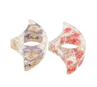 GARIOUANS Soporte de Página para Pulgar de Resina Floral, Marcador de Dedo para Lectura, Accesorio Compacto para Libros de Texto y Novelas, Paquete de 2 Unidades (clavel Violeta)