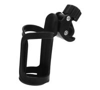 GARIOUANS Soporte para Botellas de Agua con Abrazadera para Silla de Ruedas y Andadores Portabidones Negro de Fácil Instalación y Extracción Rápida Compatible con Cochecitos y Bicicletas