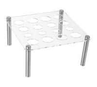 GARIOUANS Soporte para Piezas de Ajedrez de Acrílico Cuadrado Organizador para Moldes de Resina DIY Base Estable Múltiples Aperturas Almacenamiento Práctico para Juegos de Mesa
