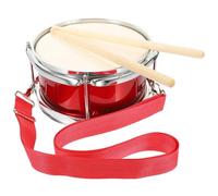 GARIOUANS Tambores Infantiles de Metal Rojo, Juguete Educativo de Percusión con Baquetas, Instrumento Musical para Desarrollo Rítmico y Coordinación Mano-Cerebro